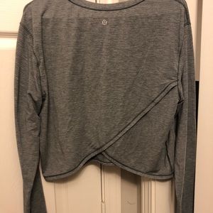 Long sleeve, grey workout tank from Lululemon